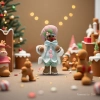 Pink hat gingerbread man doll doll details Picture